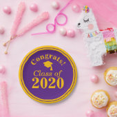 Geconcentreerde garens van 2023, Paars goud Papieren Bordje (Feest)