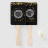 Geconcentreerde graduaten, klasse 2018 w handwaaier (Voorkant en achterkant)