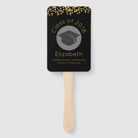 Geconcentreerde graduaten, klasse 2018 w handwaaier (Achterkant)