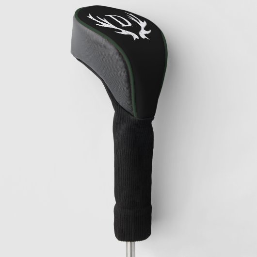 Geconcentreerde hertenantler kreeft golfbestuurder golfheadcover (Schuin)