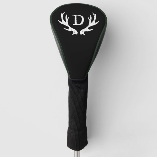 Geconcentreerde hertenantler kreeft golfbestuurder golfheadcover (Voorkant)