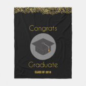 Geconcentreerde oplossing Afstuderen met Faux Gold Fleece Deken (Voorkant)