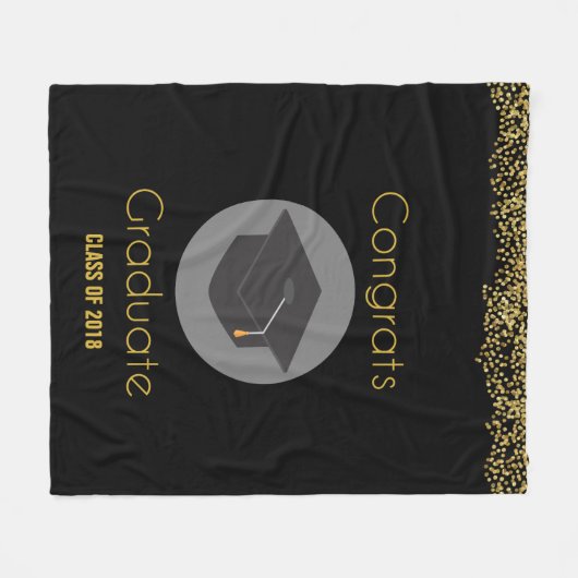 Geconcentreerde oplossing Afstuderen met Faux Gold Fleece Deken (Voorkant (Horizontaal))