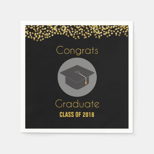 Geconcentreerde oplossing Afstuderen met Faux Gold Servet (Voorkant)