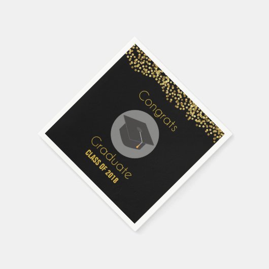 Geconcentreerde oplossing Afstuderen met Faux Gold Servet (Hoek)