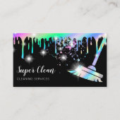 Geconcentreerde reinigingswerkplaatsen mousserende visitekaartje (Voorkant)