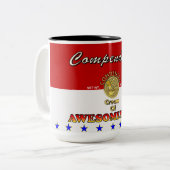 Gecondenseerd crème van Awesomeness Soup can Tweekleurige Koffiemok (Voorkant links)
