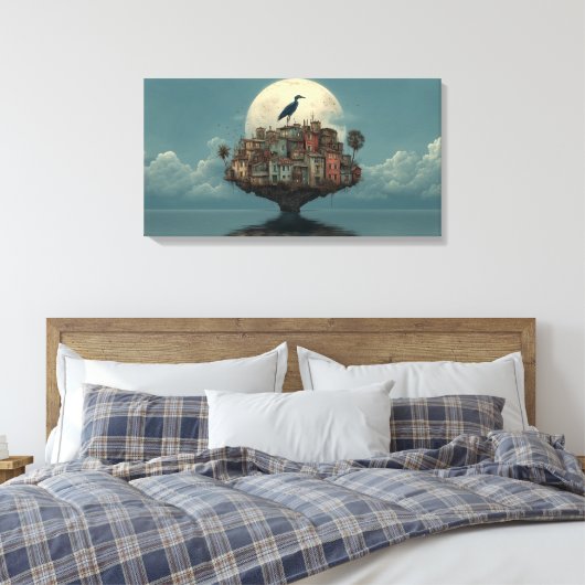 gecondenseerd eiland canvas afdruk (Insitu (Slaapkamer))
