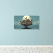 gecondenseerd eiland canvas afdruk (Insitu (Houten vloer))