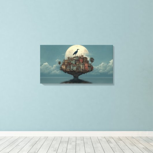 gecondenseerd eiland canvas afdruk (Insitu (Houten vloer))