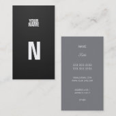 Gecondenseerd monogram visitekaartje (Voorkant / Achterkant)