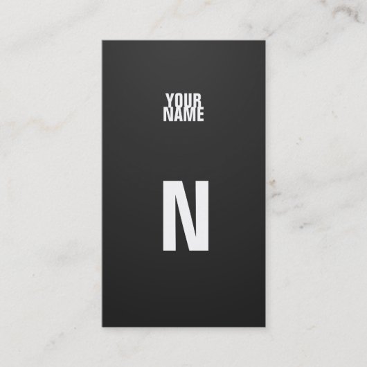 Gecondenseerd monogram visitekaartje (Voorkant)