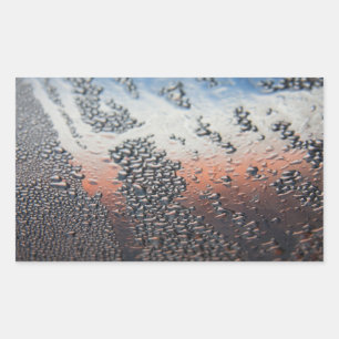 Gecondenseerde waterdruppels rechthoekige sticker