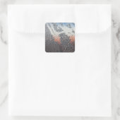 Gecondenseerde waterdruppels vierkante sticker (Tas)