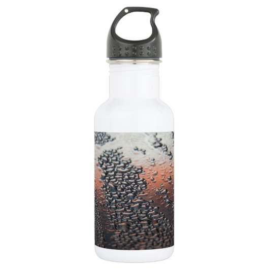 Gecondenseerde waterdruppels waterfles (Voorkant)