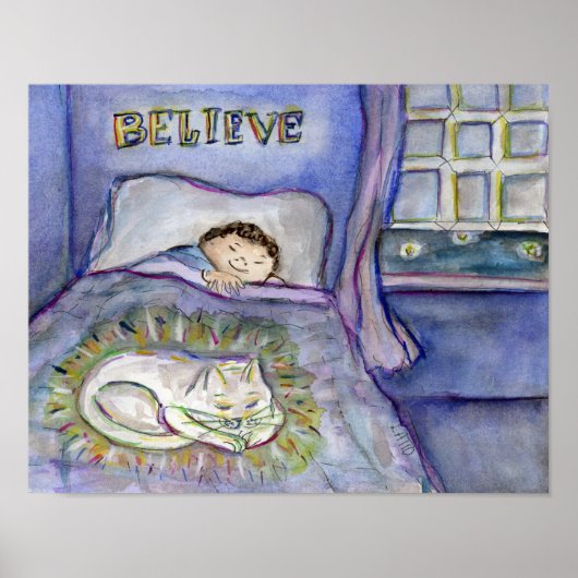 Gecondoleance Kunst Poster Print van Spirit Kitty  (Voorkant)