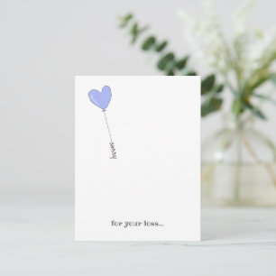 Gecondoleerd - Zoete Sympathie met Paarse Ballon Briefkaart