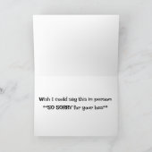 GECONDOLERD MET HET OVERLIJDEN KAART (Binnen)