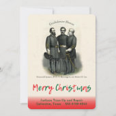 Geconfedereerde Burgeroorlog 🎖️⚔️ Helden  Kerstmi Feestdagenkaart (Voorkant)