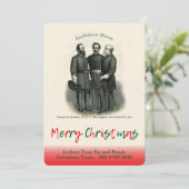 Geconfedereerde Burgeroorlog 🎖️⚔️ Helden  Kerstmi Feestdagenkaart (Staand voorkant)