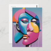 geconfronteerd briefkaart (Voorkant / Achterkant)