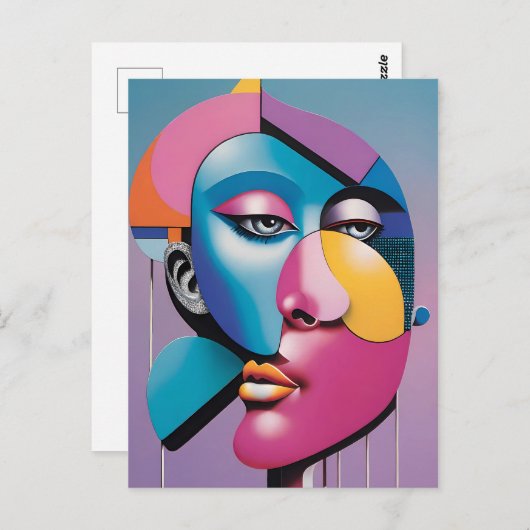 geconfronteerd briefkaart (Voorkant / Achterkant)