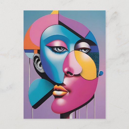 geconfronteerd briefkaart (Voorkant)