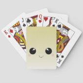 Geconfronteerd Faux Glitter-Kijk Kawaii Face Pokerkaarten (Achterkant)