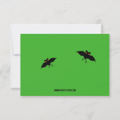 Geconfronteerde groene/Oranje pompoen - 3x5 Hallow Kaart (Achterkant)