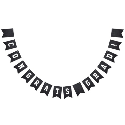 Gecongraten Afstudeerder Chalkboard Bunting Flags Vlaggetjes (Alle)