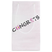 Gecongrates Breast Cancer roze ribbons Klein Cadeauzakje (Voorkant)
