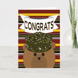 Gecongrats Army Soldier Hero Kaart