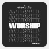 Geconsolideerd tot werk vierkante sticker (Voorkant)