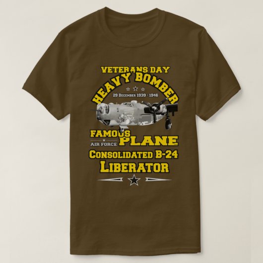 Geconsolideerde B24 Liberator Veterans Dag T-shirt (Design voorkant)