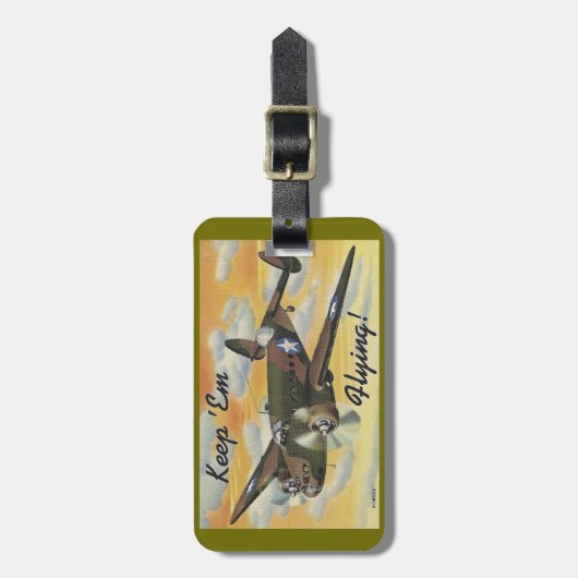 Geconsolideerde B-24 Liberator Wereldoorlog II Vin Bagagelabel (Voorkant verticaal)