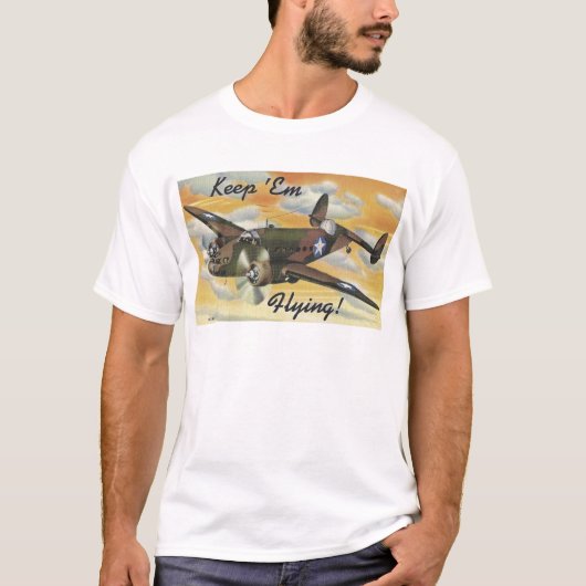 Geconsolideerde B-24 Liberator Wereldoorlog II Vin T-shirt (Voorkant)