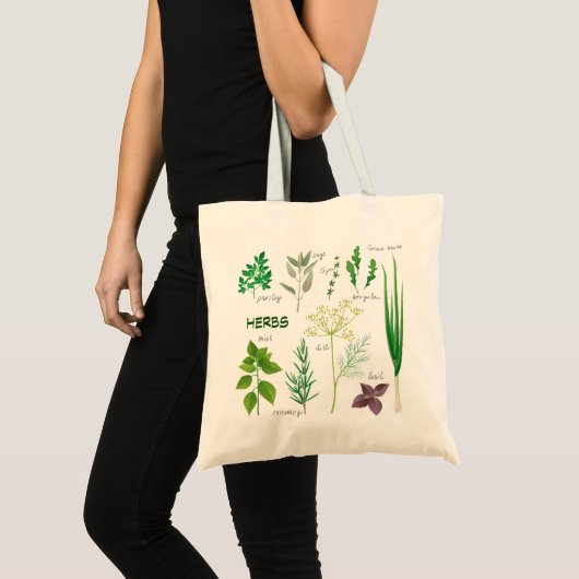 Geconsorteerde kruiden Kruidenontwerp-Canvas tas (Voorkant (product))