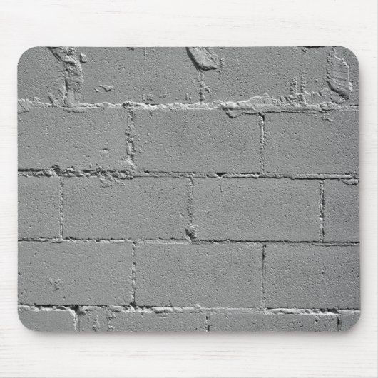 Geconstateerde grijze cementmuur muismat (Voorkant)