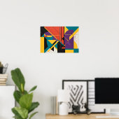 Geconstrueerde Beweging Poster (Thuiskantoor)