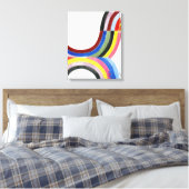 Geconstrueerde regenboog - Verticaal Canvas Afdruk (Insitu (Slaapkamer))