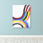 Geconstrueerde regenboog - Verticaal Canvas Afdruk (Insitu (Houten vloer))