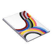 Geconstrueerde regenboog - Verticaal Notitieboek (Rechterzijde)