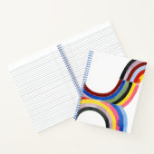 Geconstrueerde regenboog - Verticaal Notitieboek (Binnen)