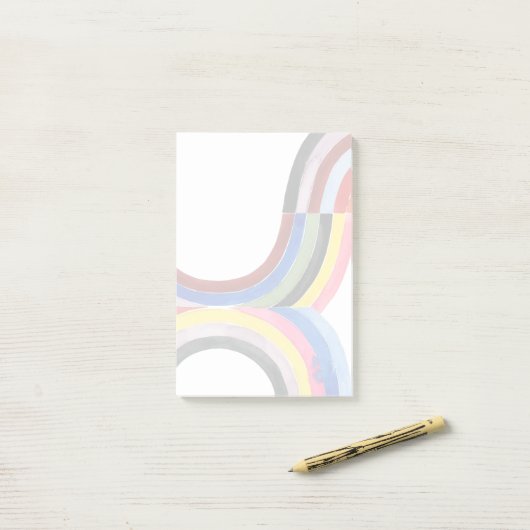 Geconstrueerde regenboog - Verticaal Post-it® Notes (Op bureau)
