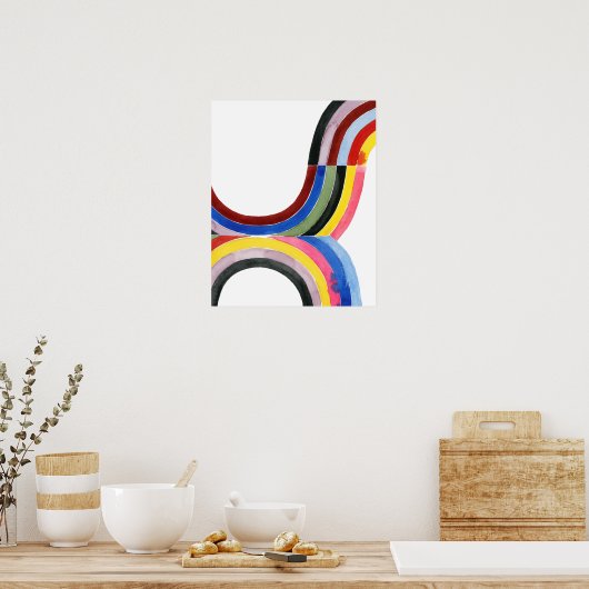 Geconstrueerde regenboog - Verticaal Poster (Keuken)