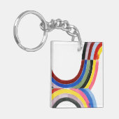 Geconstrueerde regenboog - Verticaal Sleutelhanger (Voorkant Links)