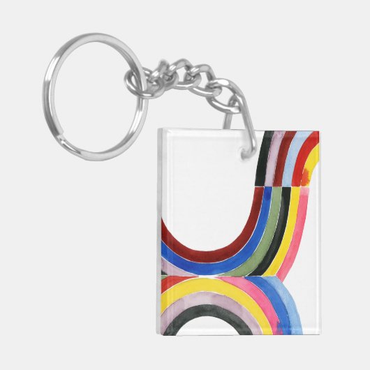 Geconstrueerde regenboog - Verticaal Sleutelhanger (Voorkant Links)