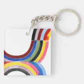 Geconstrueerde regenboog - Verticaal Sleutelhanger (Achterkant)