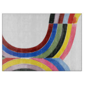 Geconstrueerde regenboog - Verticaal Snijplank (Voorkant)