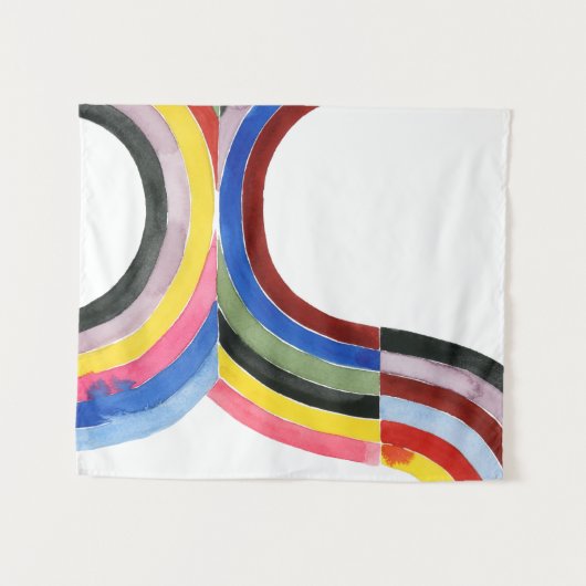 Geconstrueerde regenboog - Verticaal Wandkleed (Voorkant (horizontaal))